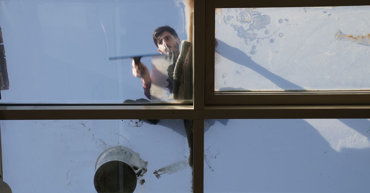 Crystal Clear Window Washing work example